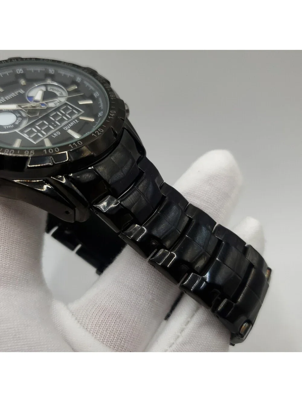 Infantry Dual Time Zone 45mm Mens Digital Analog Watch New Batteries